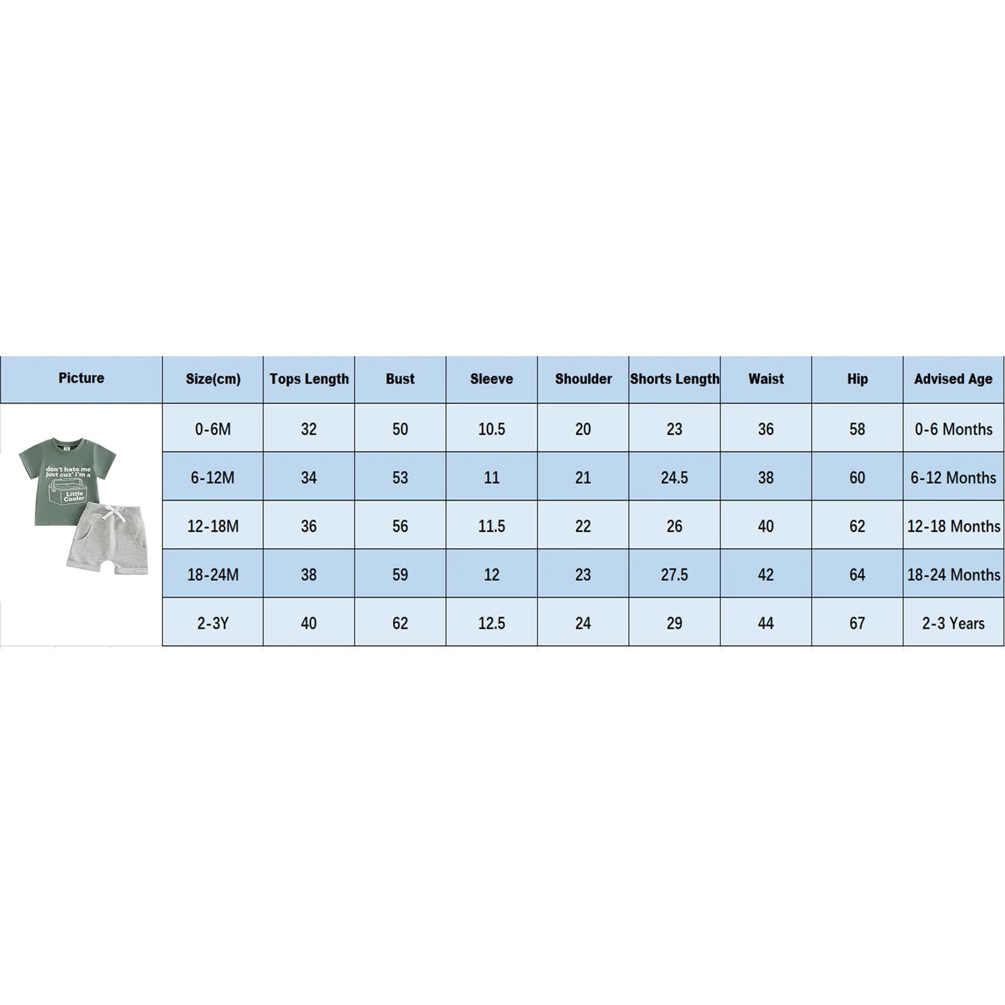 Boy's Printed Crew Neck T-shirt and Matching Shorts