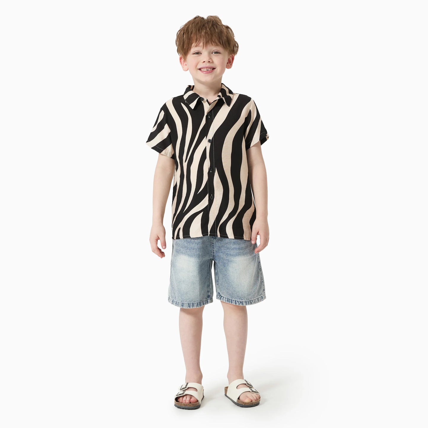 Striped Boys' Short Sleeve Shirt
