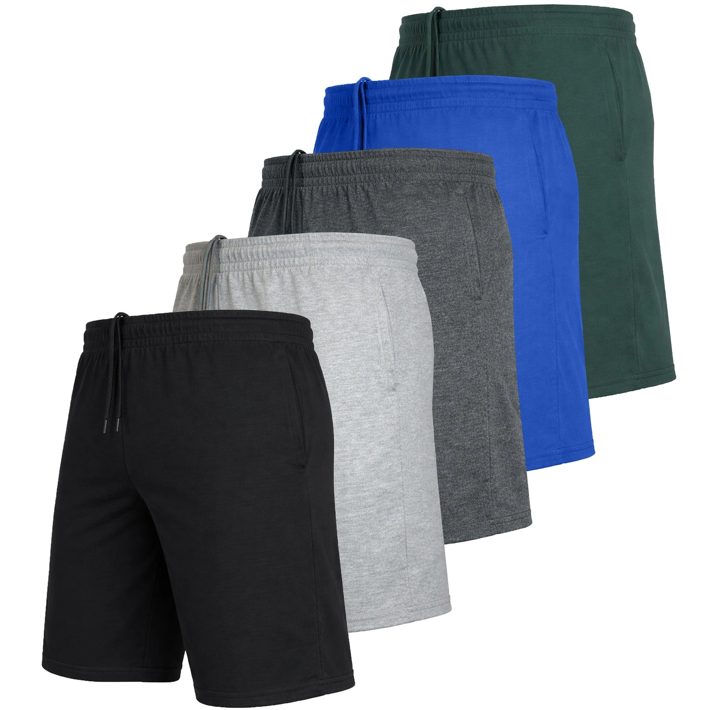 5-Pack Men’s Fit Cotton Blend Lounge Shorts (S-3XL)