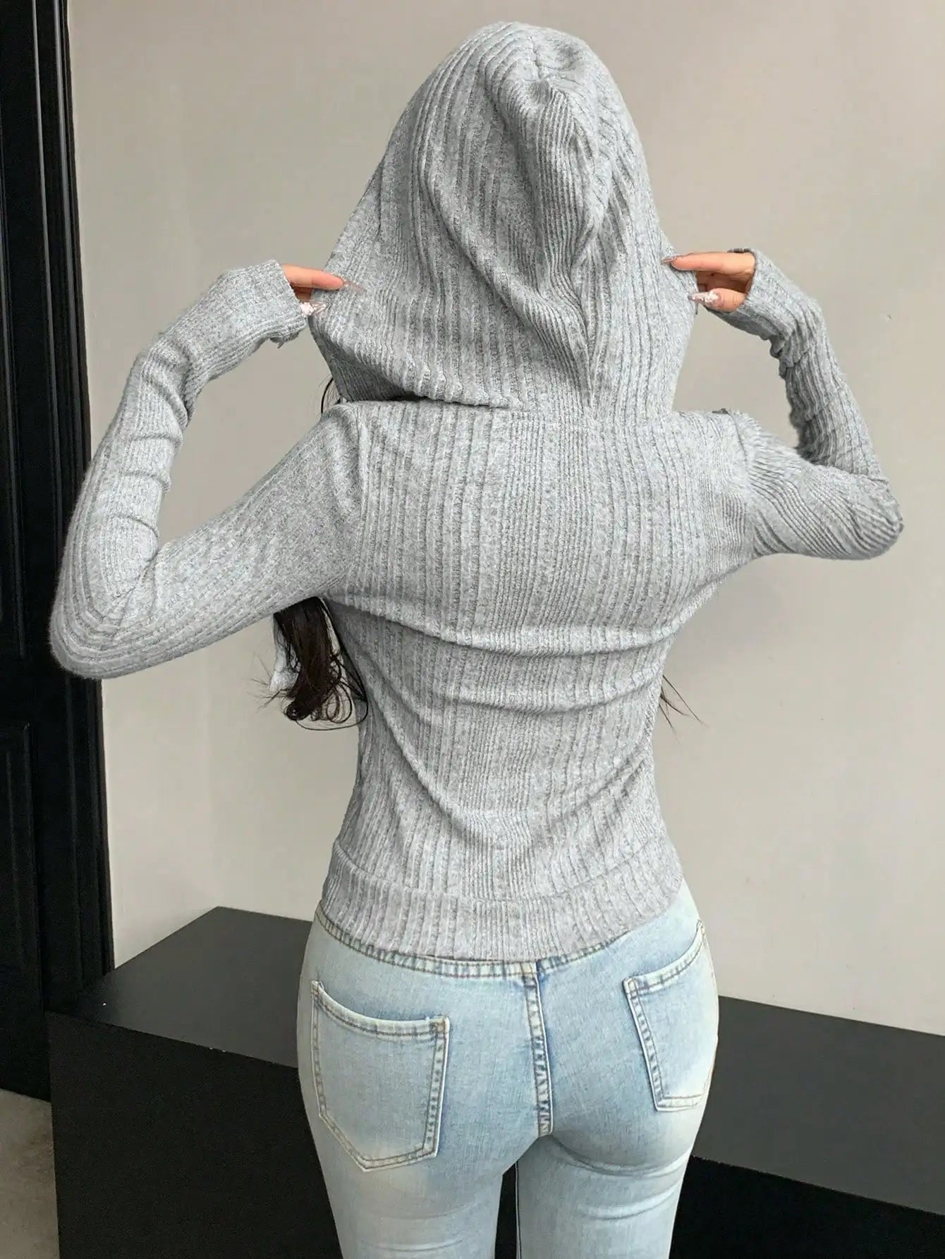 Lightweight Thin Zipper Hooded Jacket Women's Long Sleeve Top
