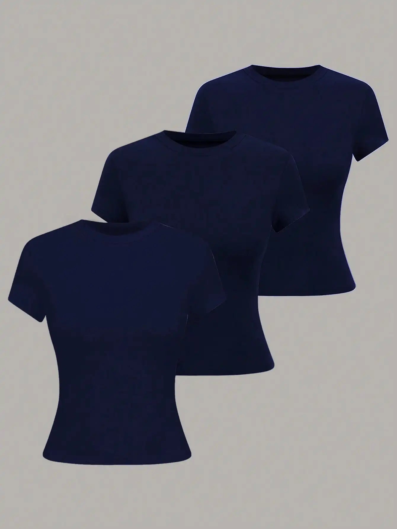 Women's Solid Color Short Sleeve T-Shirt