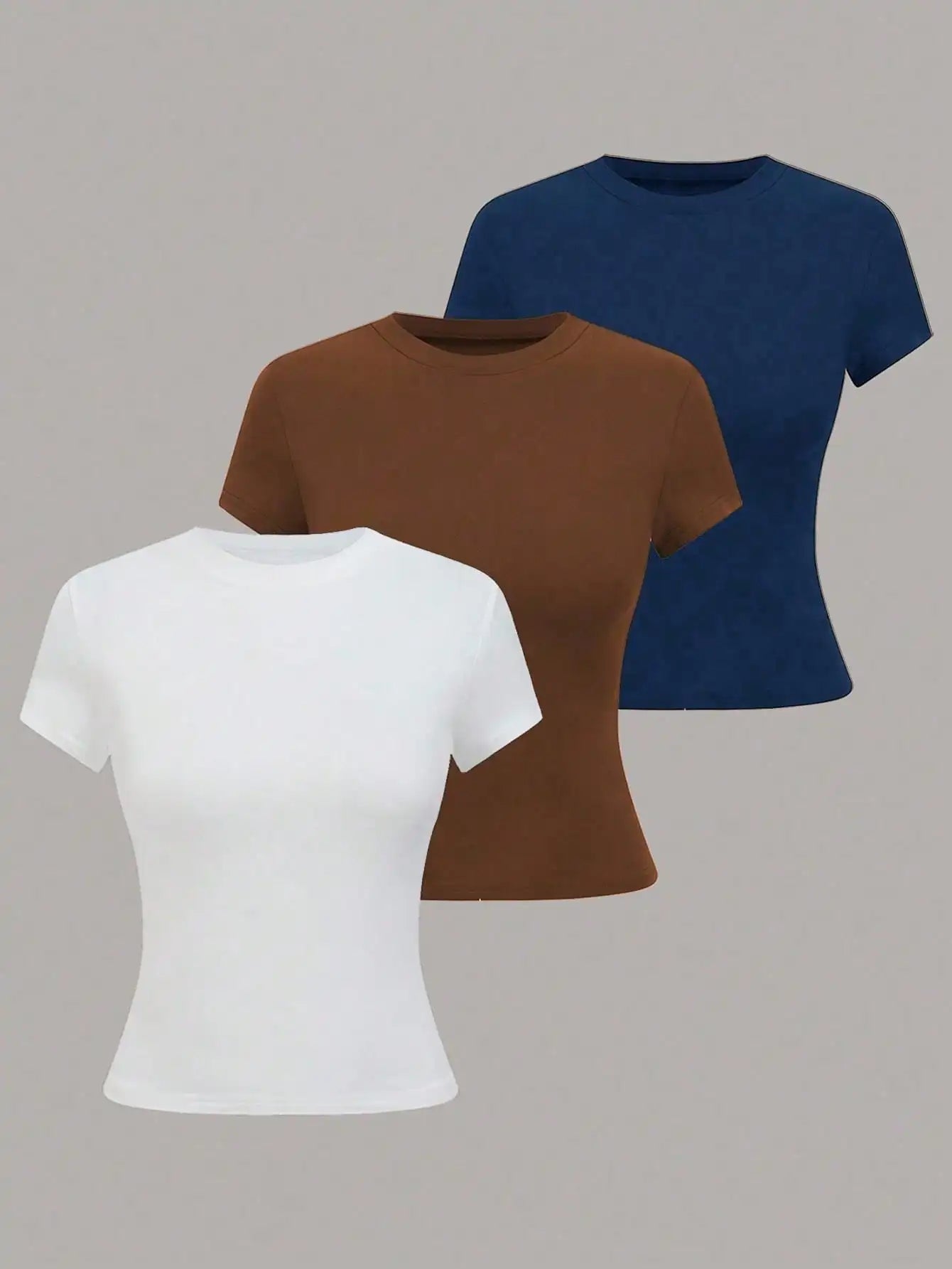Women's Solid Color Short Sleeve T-Shirt