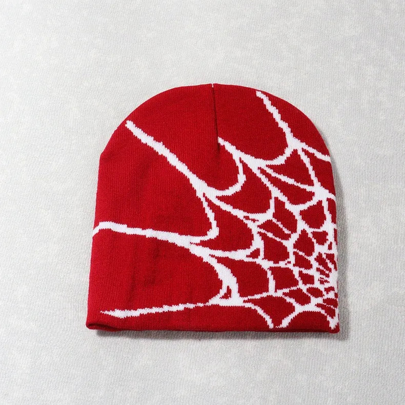 Beanies Hat Spider Embroidered Winter Hats Knitted Bonnet Cap Soft Woolen