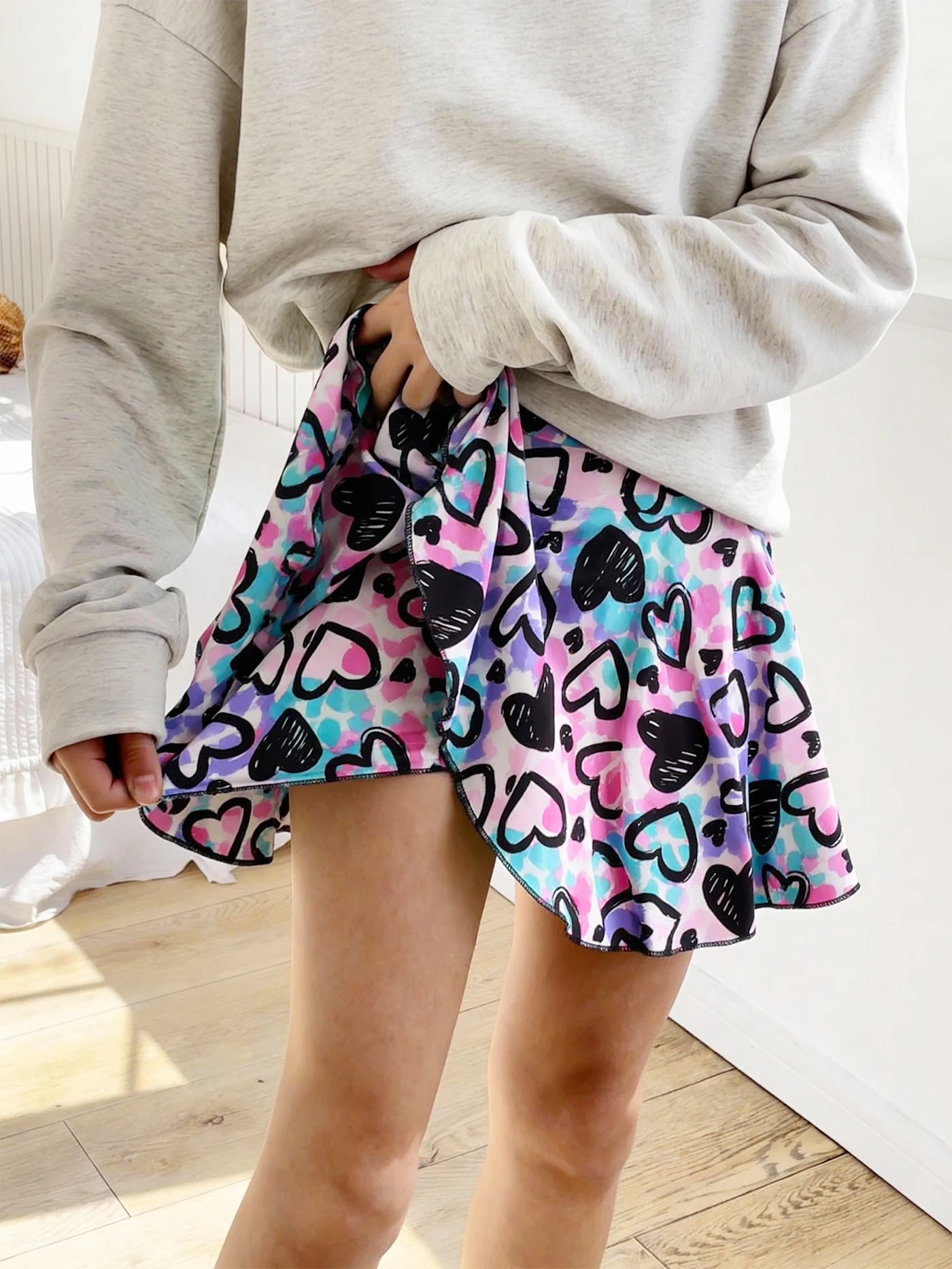 Random 5colors Girls Summer Skorts