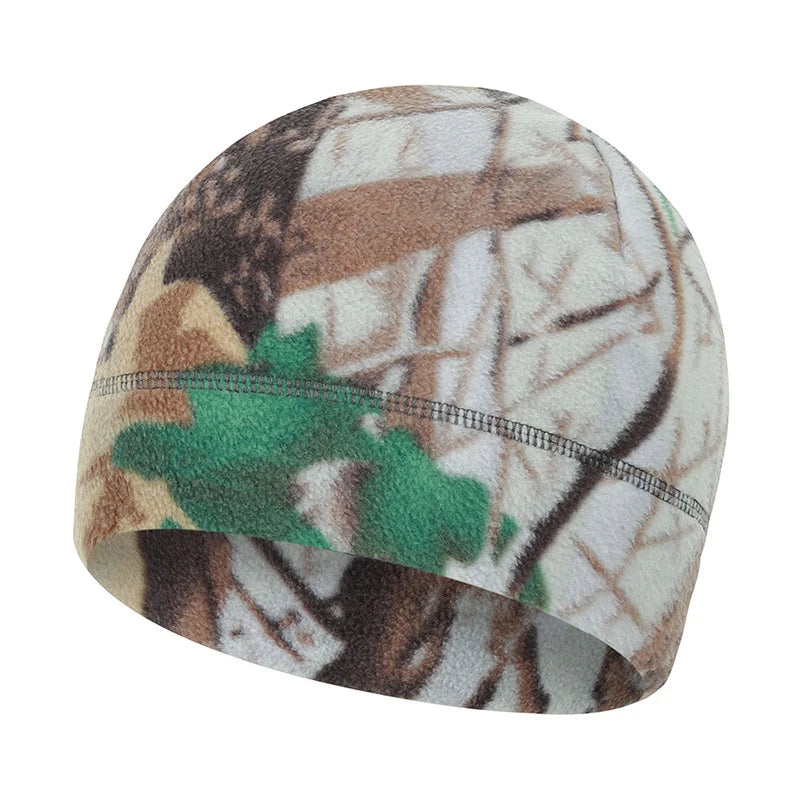 Fleece Cap, Thermal Windproof Camouflage Elastic Skull Cap