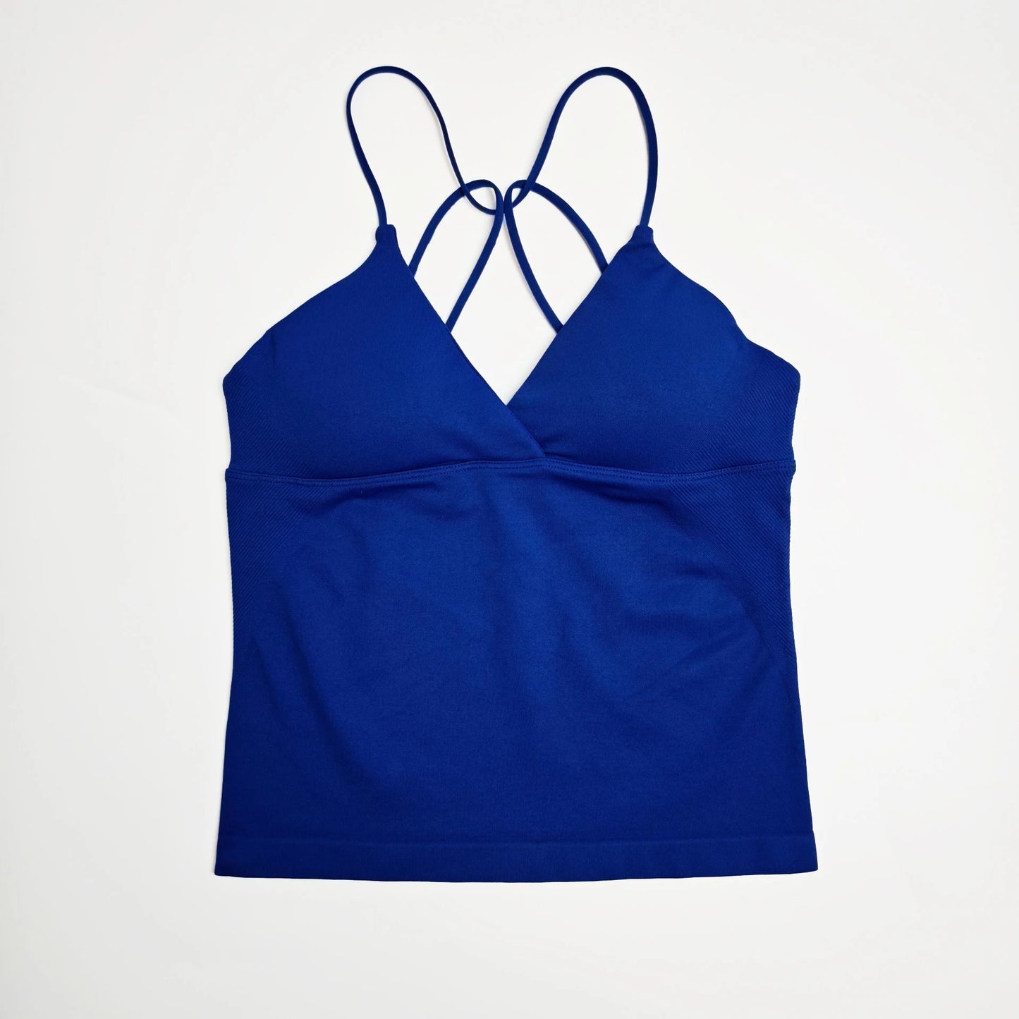 Twist Front Longline Top Women's Seamless Thin Straps Tank Tops