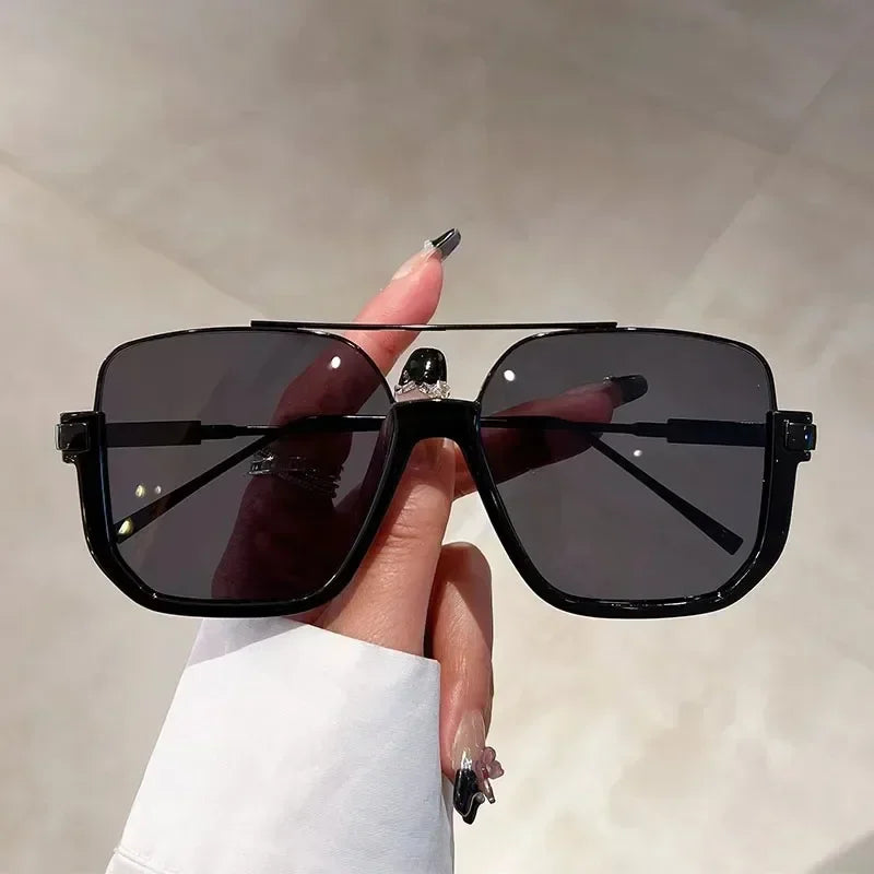 Vintage Oversized Sunglasses Women Square Shades Eyewear