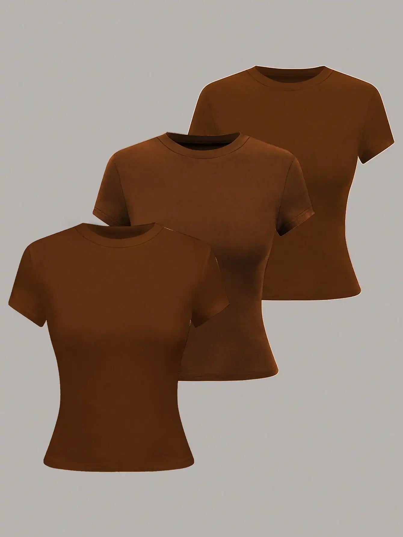 Women's Solid Color Short Sleeve T-Shirt