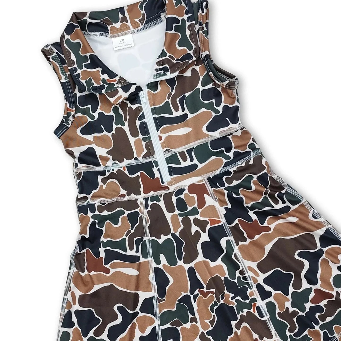 Girls Athletic Zip Active Wear Dresses