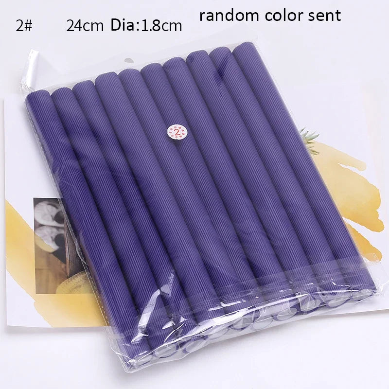 10pcs Flexible Hair Curling Rod, Soft Foam Bendy Twist Curls Flexi Rollers No Heat