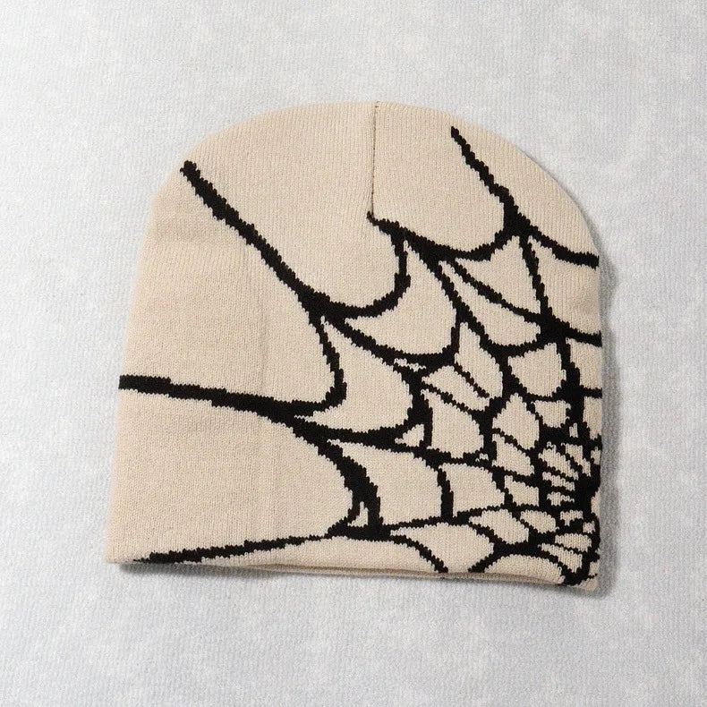 Beanies Hat Spider Embroidered Winter Hats Knitted Bonnet Cap Soft Woolen