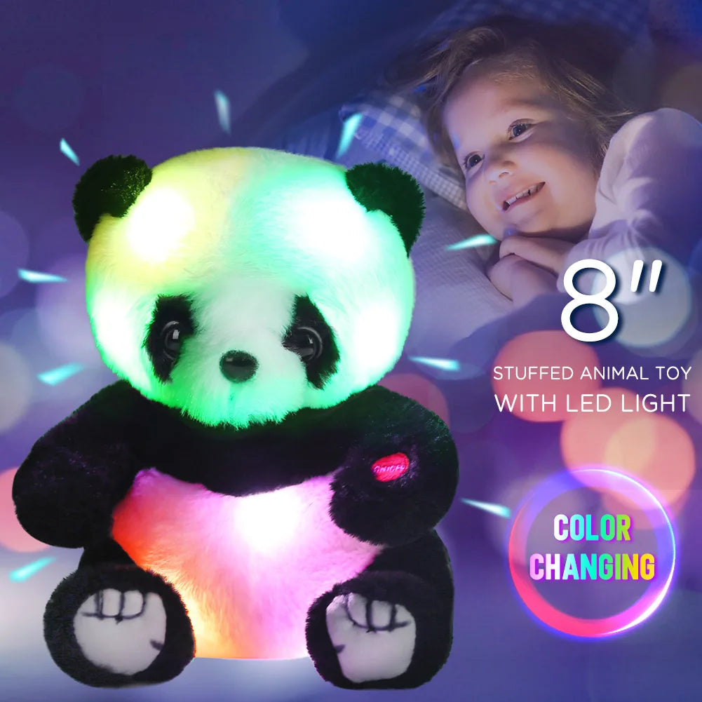 8'' Light Up Panda Bear Plush w/ LED Light