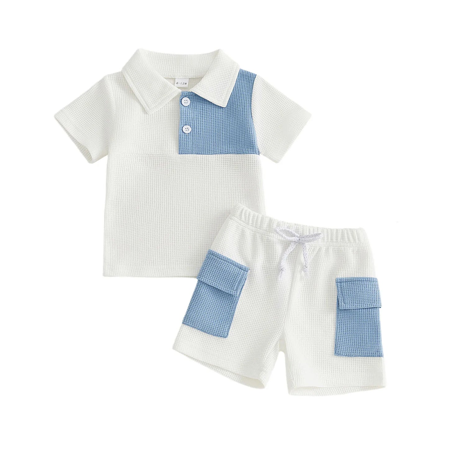 Boy's  Short Sleeve  Shirt and Cargo Shorts Combo