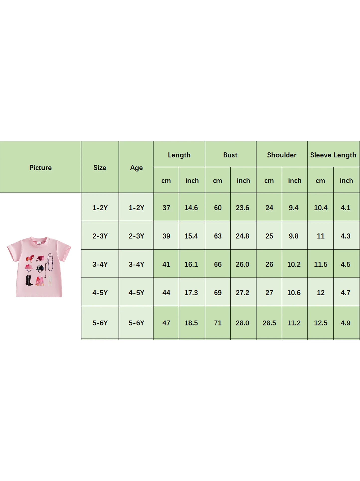 Short Sleeve Crew Neck Unicorn Print Summer T-shirt