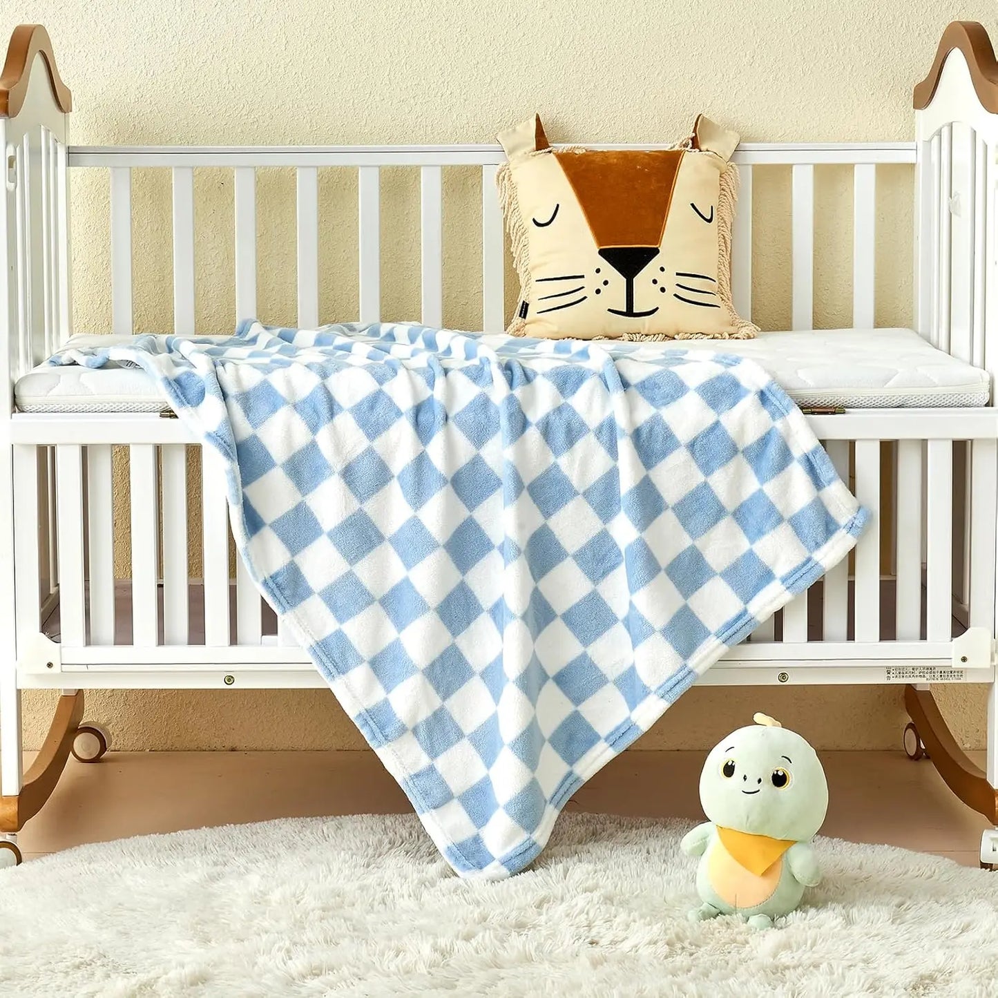 Ultra Soft Cozy Fluffy Infant Toddler Newborn Receiving Blankets for Crib Stroller, 30''x40''