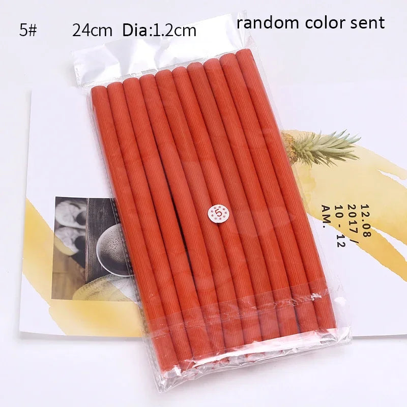 10pcs Flexible Hair Curling Rod, Soft Foam Bendy Twist Curls Flexi Rollers No Heat
