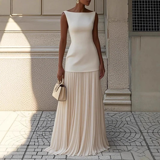 Fashion Elegant Dress Vest Overskirt Pleated Women's Two-piece Set