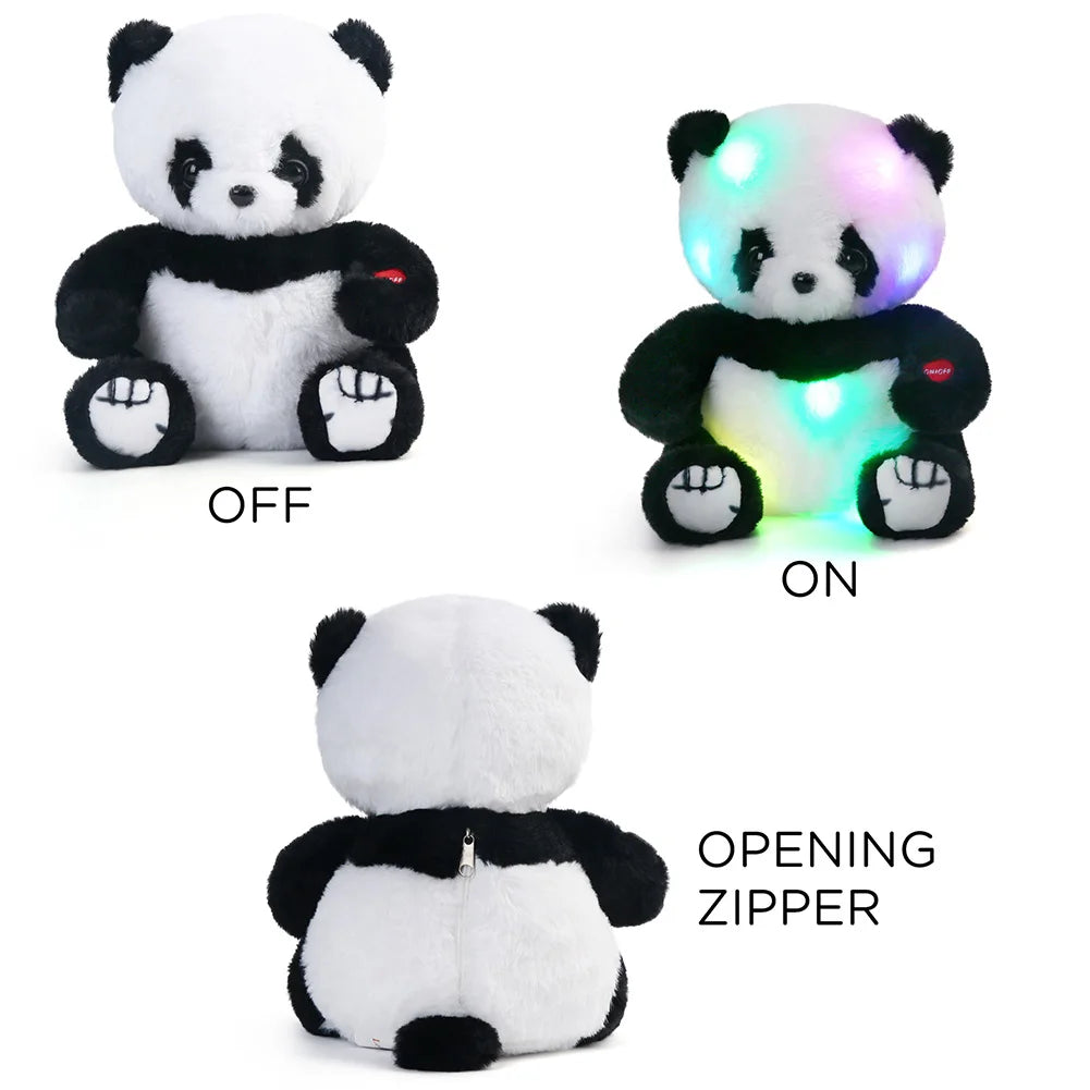 8'' Light Up Panda Bear Plush w/ LED Light