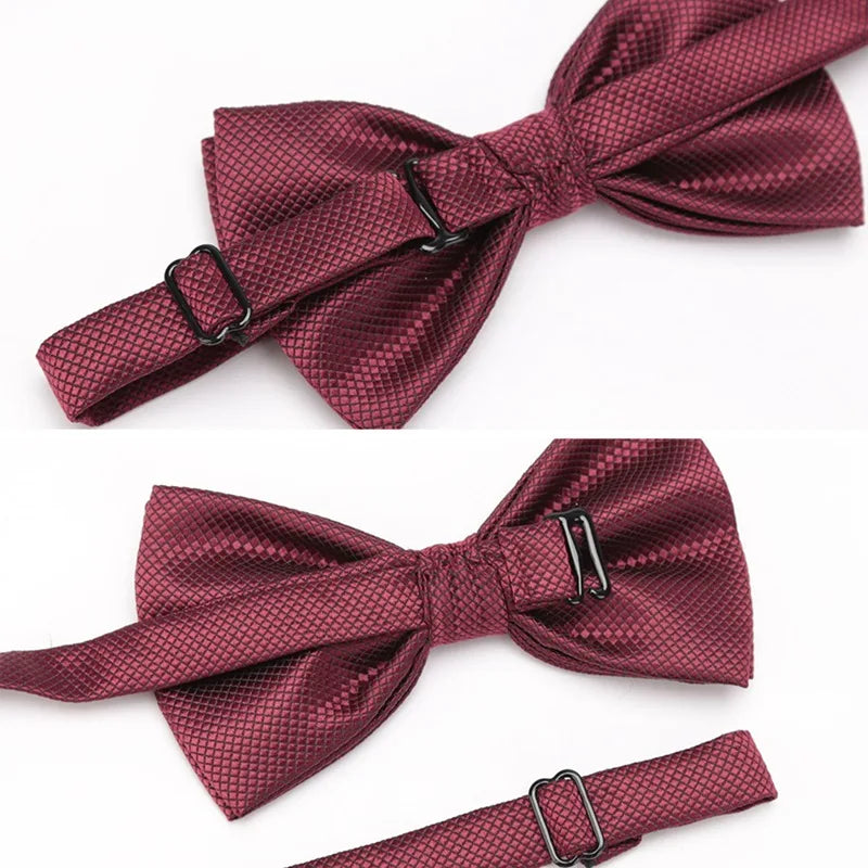Solid Color Bow Ties for Boys Girls Multicolor Adjust Neck Bow Tie
