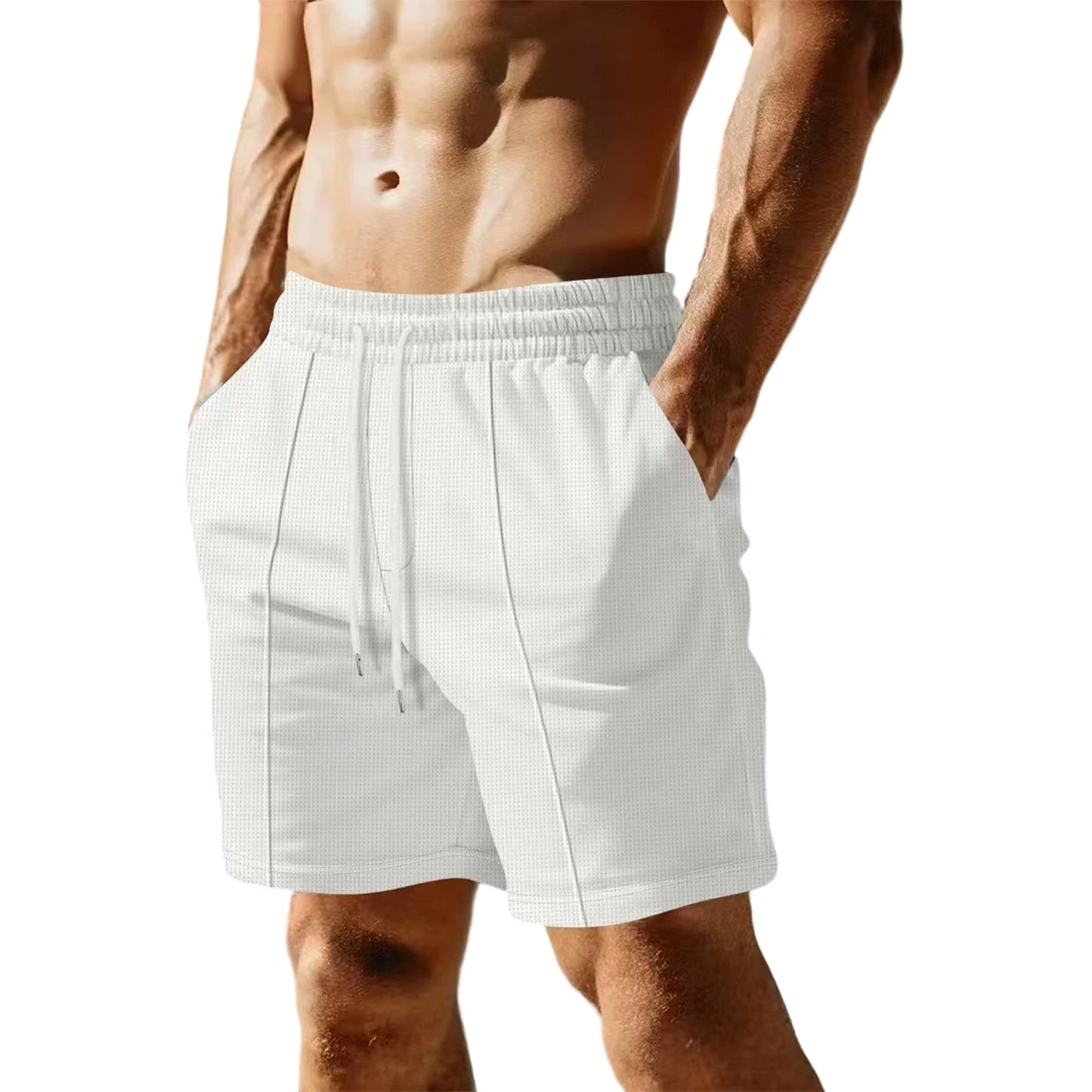 Men s Quick Dry Beach Shorts with Mesh Lining Elastic Waistband Swim Trunks