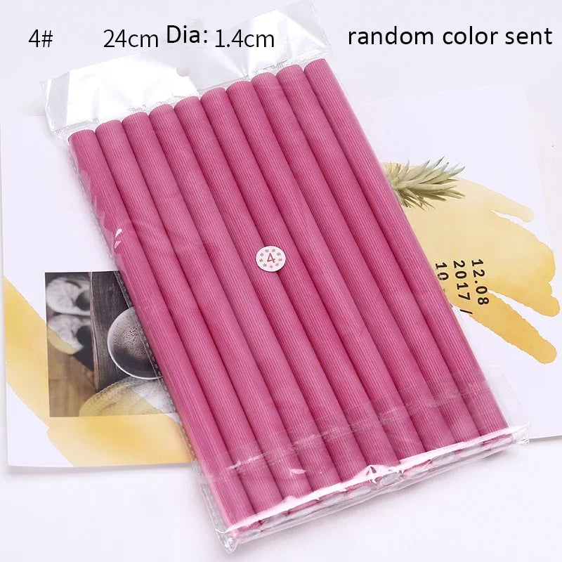10pcs Flexible Hair Curling Rod, Soft Foam Bendy Twist Curls Flexi Rollers No Heat