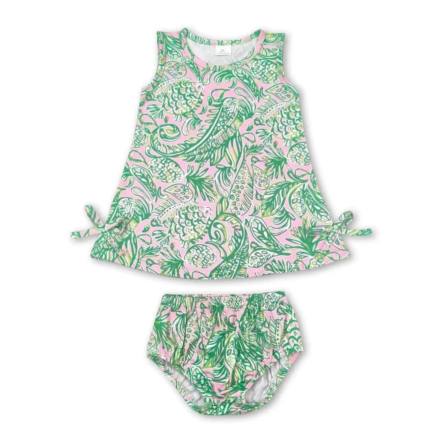 Girls Flowers Tunic Top Bummies Outfits
