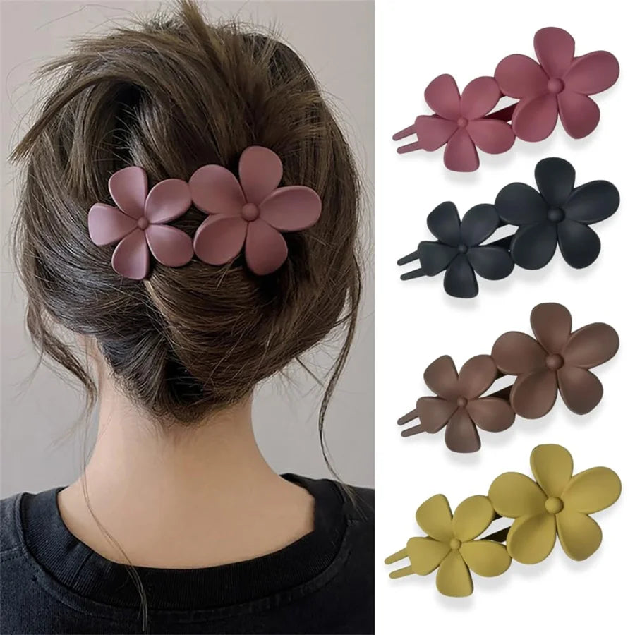 4Pcs flower Hair Clips Non-Slip Hair Clamps