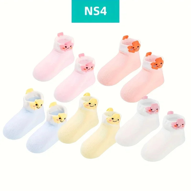 Children's Socks for Girls Boys Non-slip Print Cotton Toddler Baby