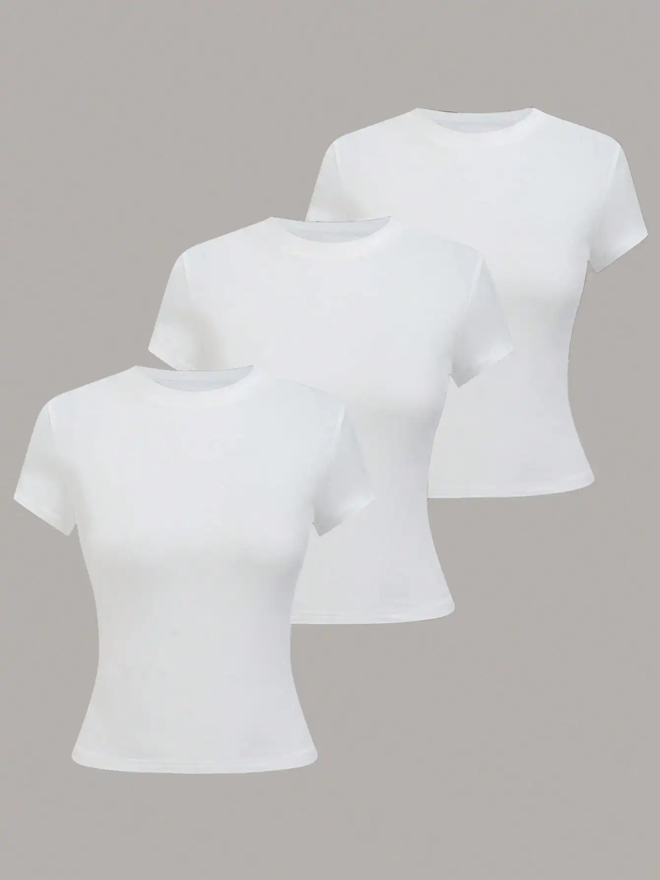 Women's Solid Color Short Sleeve T-Shirt
