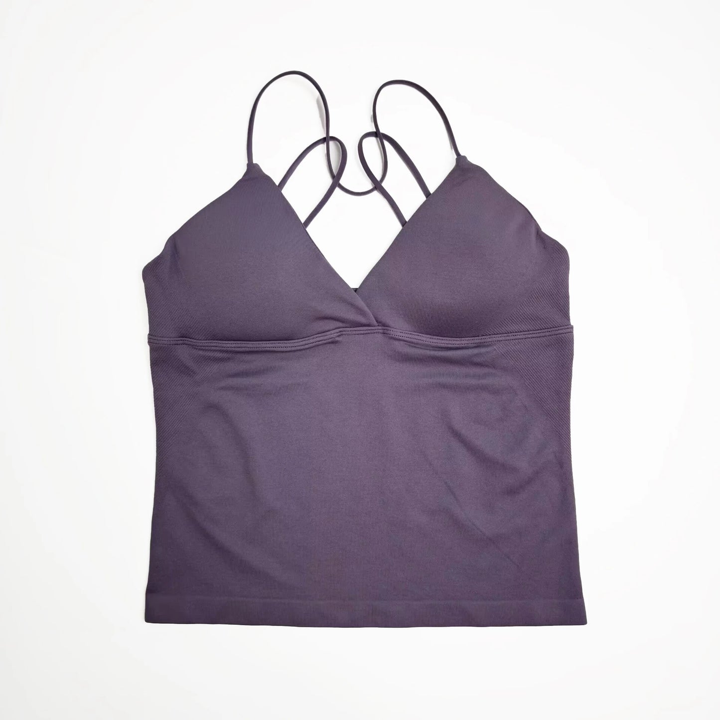 Twist Front Longline Top Women's Seamless Thin Straps Tank Tops