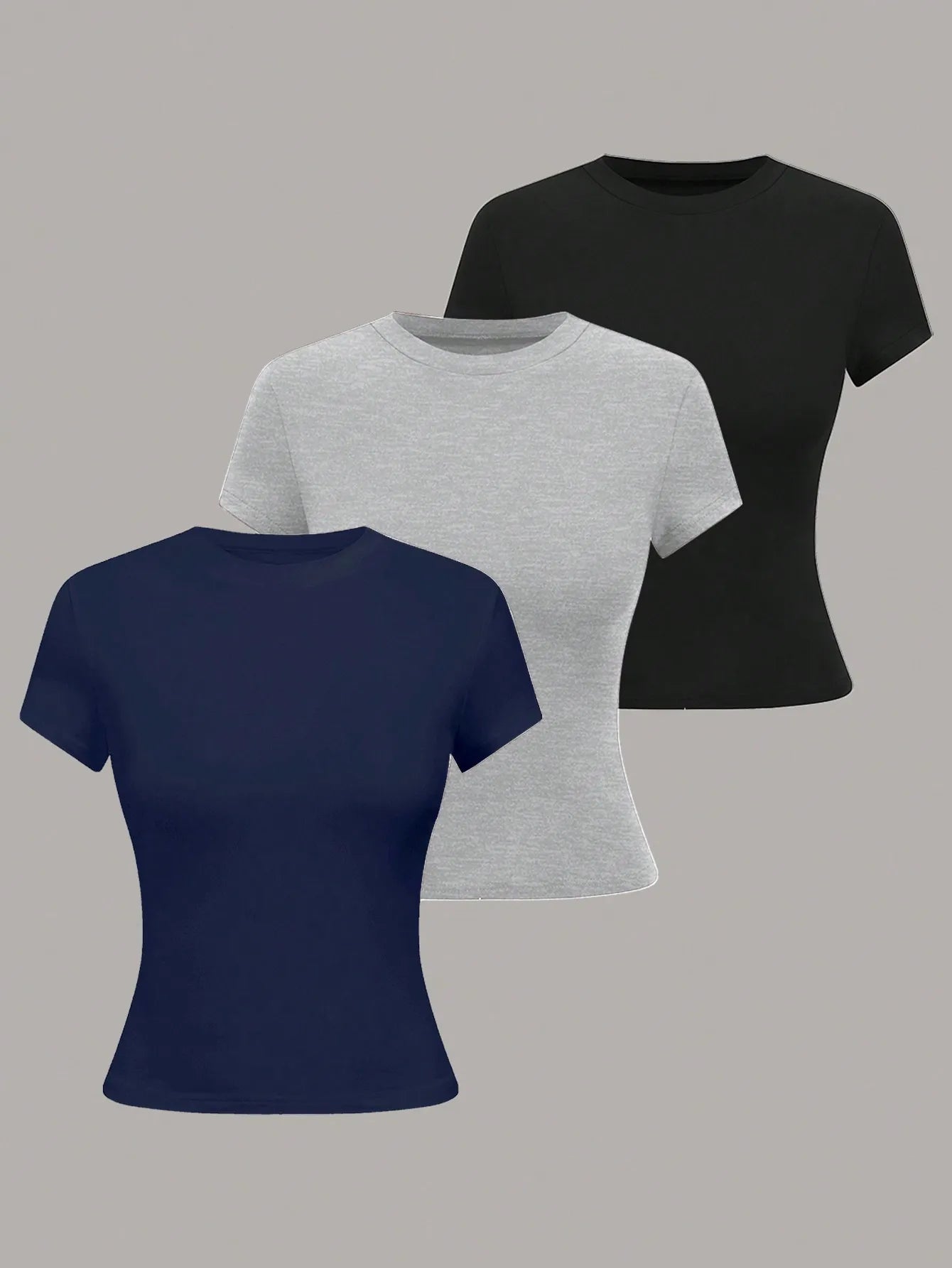 Women's Solid Color Short Sleeve T-Shirt