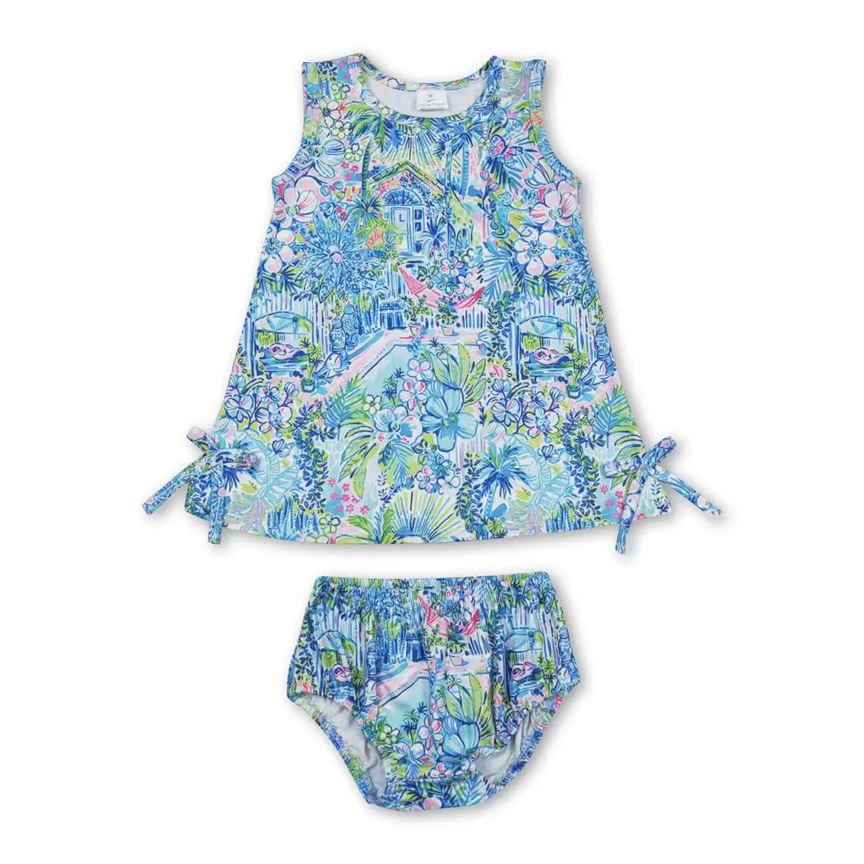 Girls Flowers Tunic Top Bummies Outfits