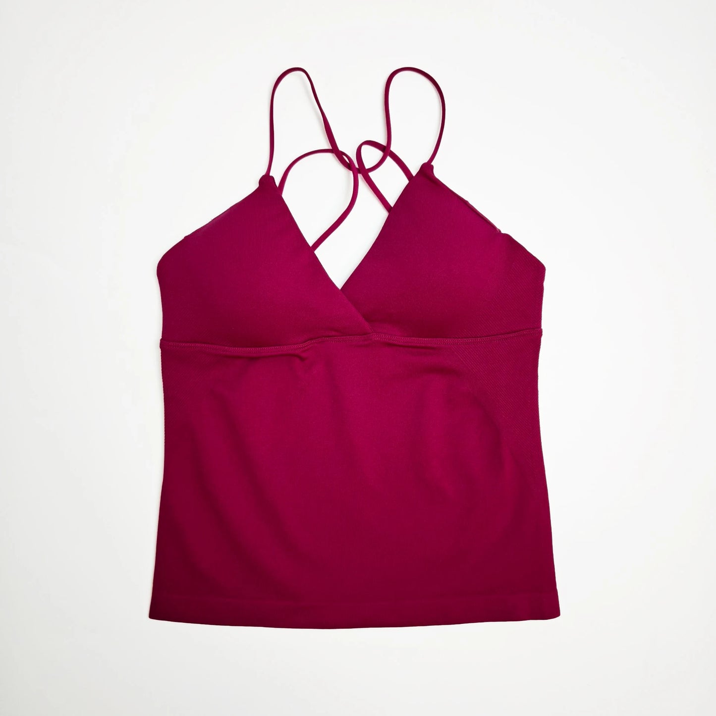 Twist Front Longline Top Women's Seamless Thin Straps Tank Tops