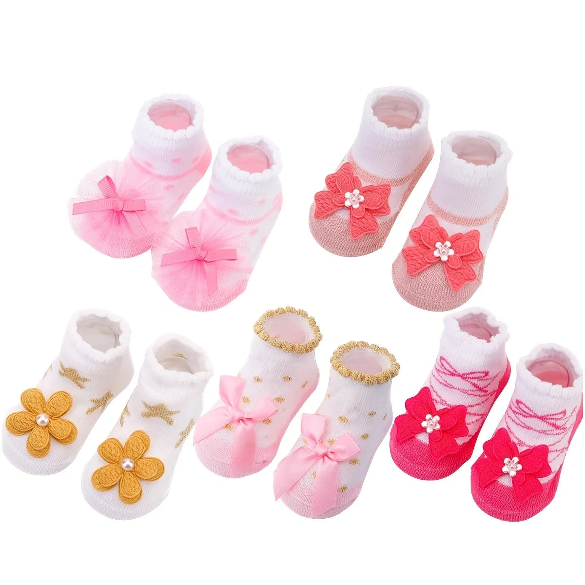 Children's Socks for Girls Boys Non-slip Print Cotton Toddler Baby