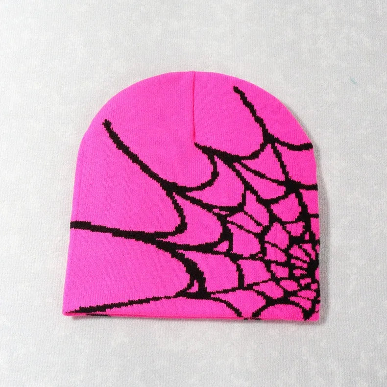 Beanies Hat Spider Embroidered Winter Hats Knitted Bonnet Cap Soft Woolen