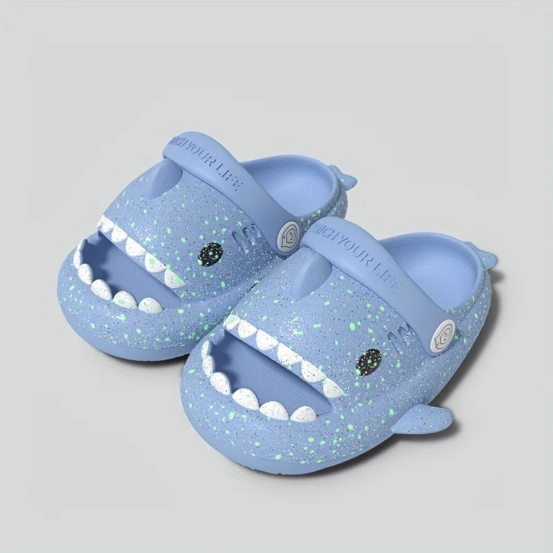 Kids' Shark Luminous Sandals Slip-On Waterproof Breathable Lightweight Non-Slip Casual Shoes for Boys and Girls Strap  sandals