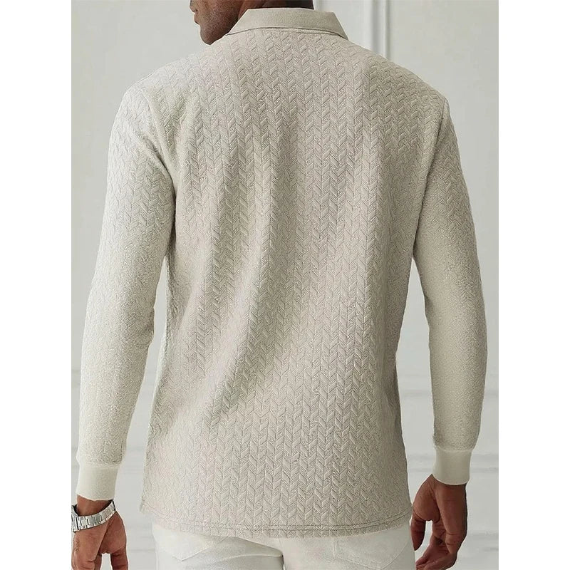 Men Long Sleeve Polo Shirt