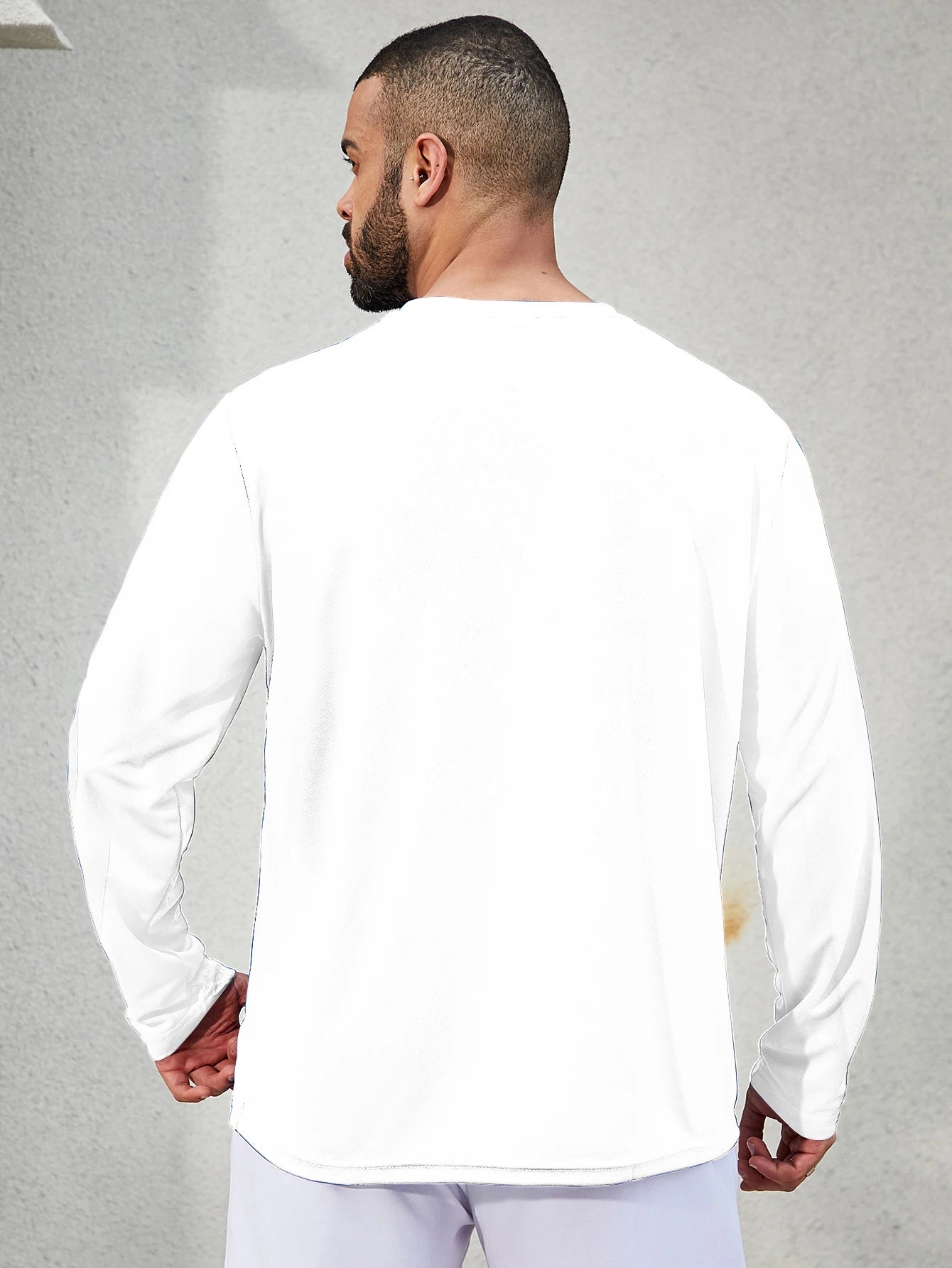 5-piece men's running speed dry long sleeved T-shirt suitable for sports, fishing and sun protection clothing