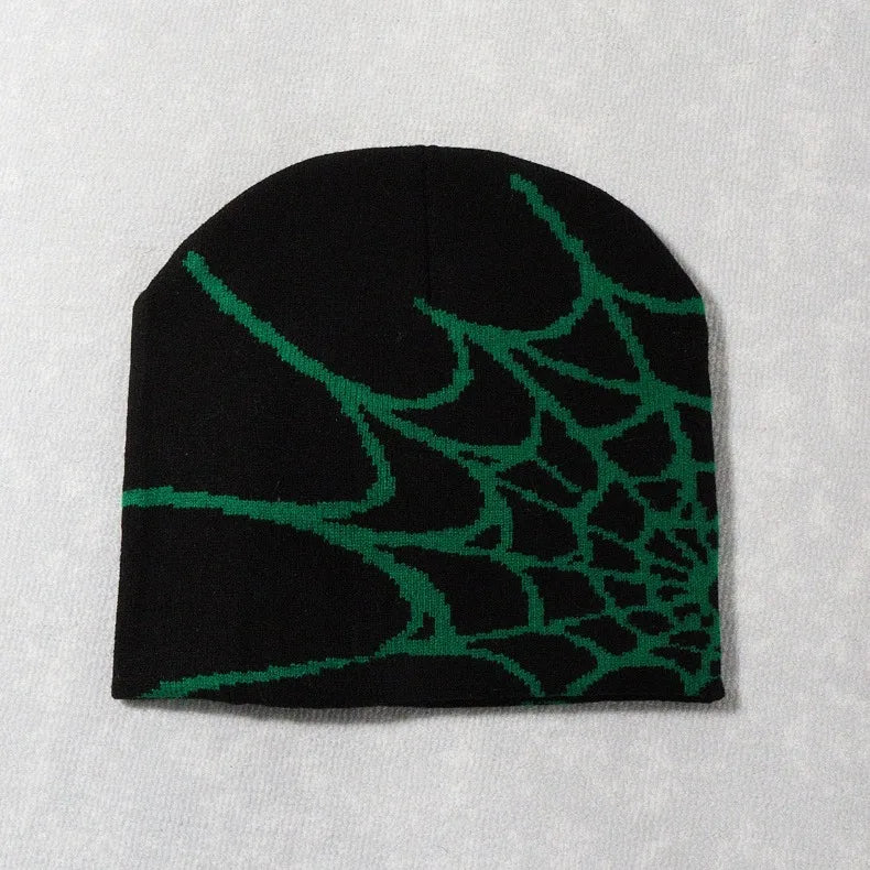 Beanies Hat Spider Embroidered Winter Hats Knitted Bonnet Cap Soft Woolen