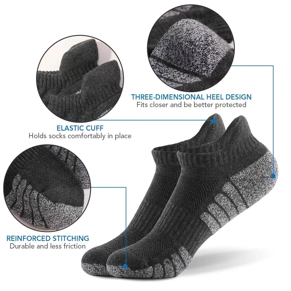 3 Pairs Running Sports Fitness Ankle Socks