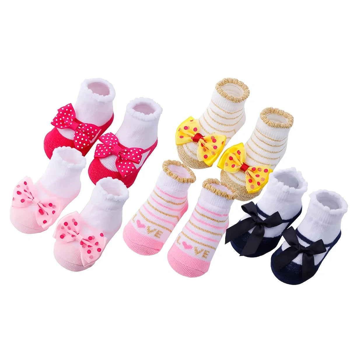 Children's Socks for Girls Boys Non-slip Print Cotton Toddler Baby