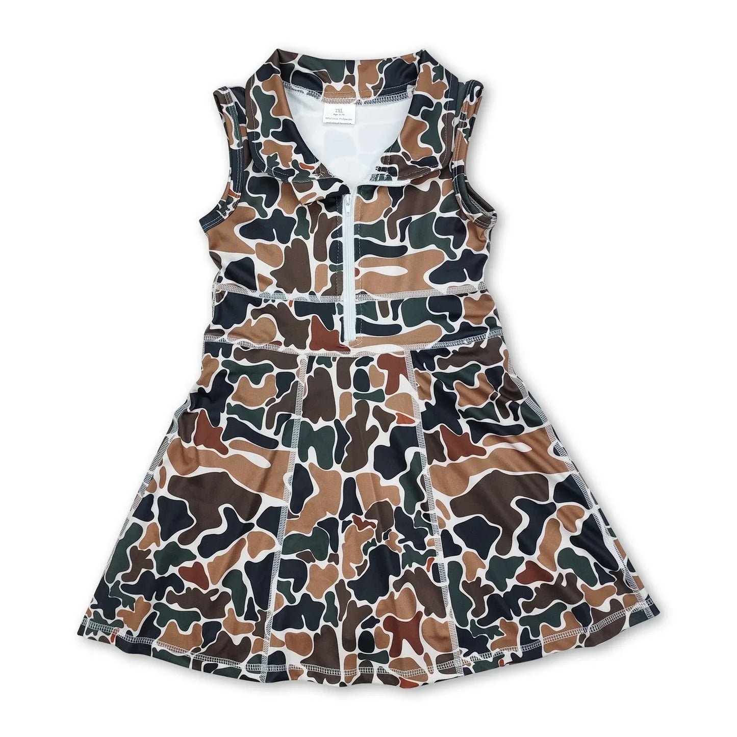 Girls Athletic Zip Active Wear Dresses