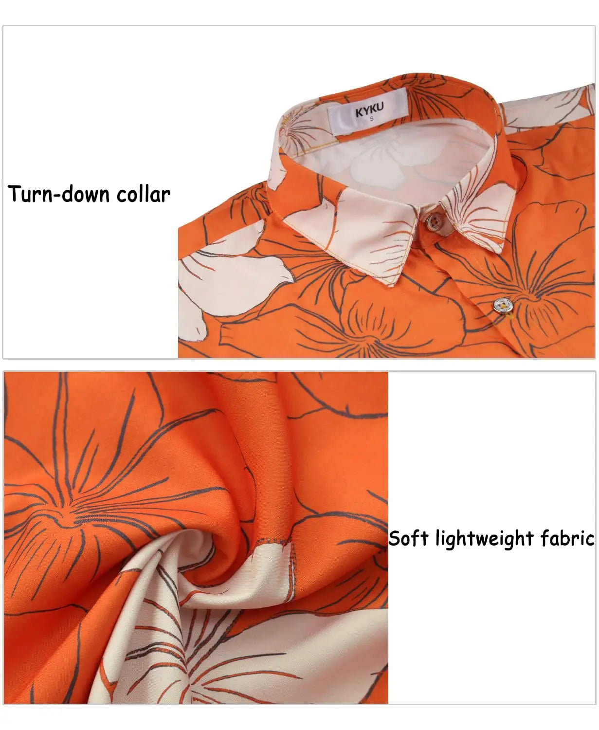 Men's Button Down Short Sleeve Tropical Shirt