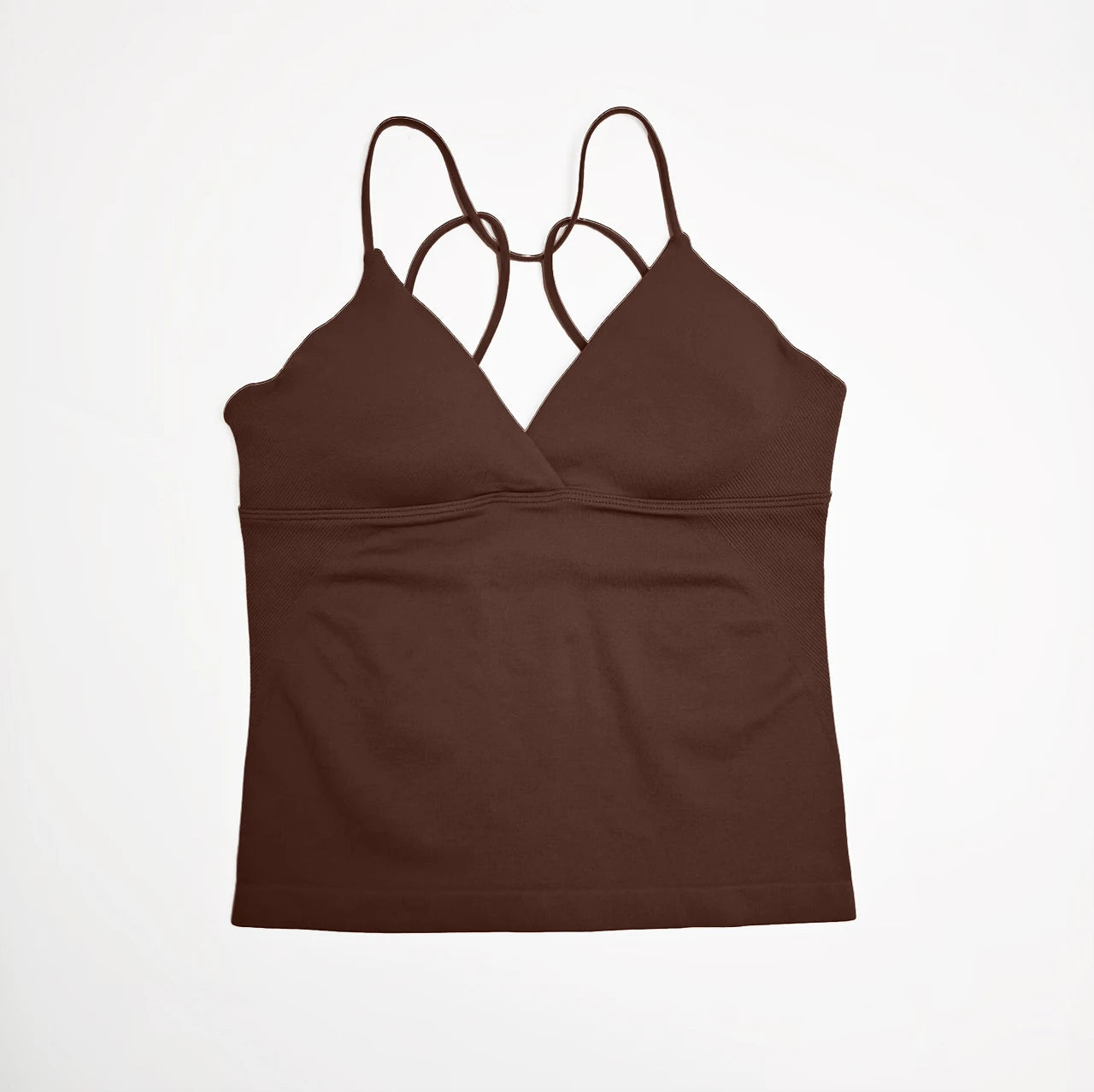 Twist Front Longline Top Women's Seamless Thin Straps Tank Tops