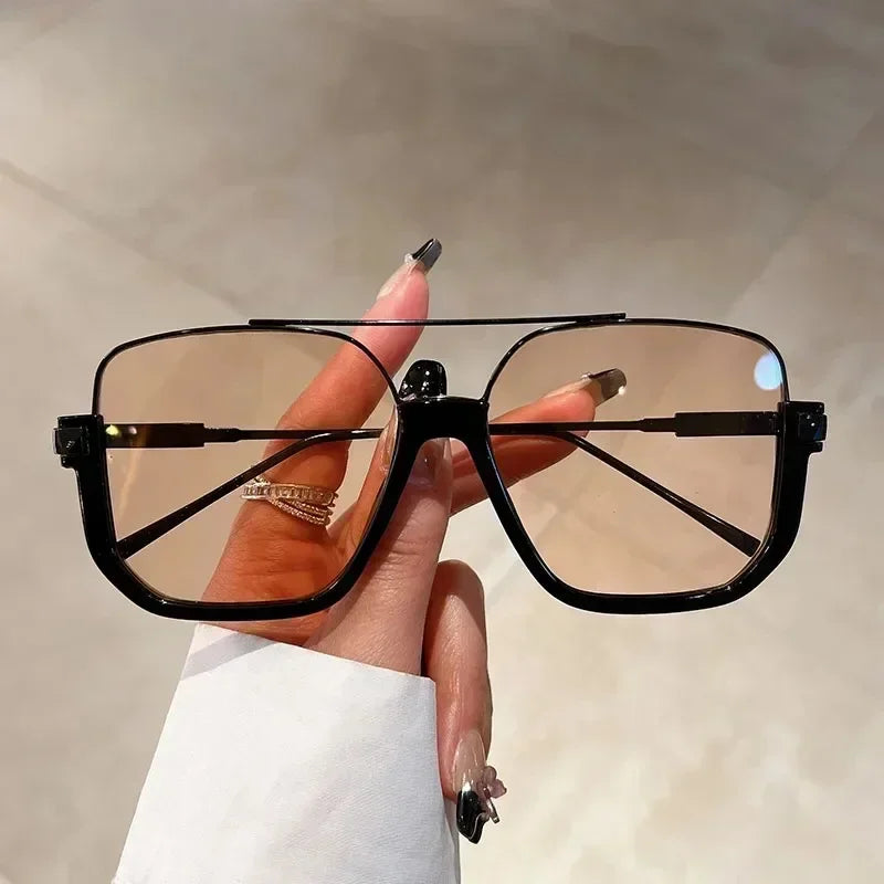 Vintage Oversized Sunglasses Women Square Shades Eyewear