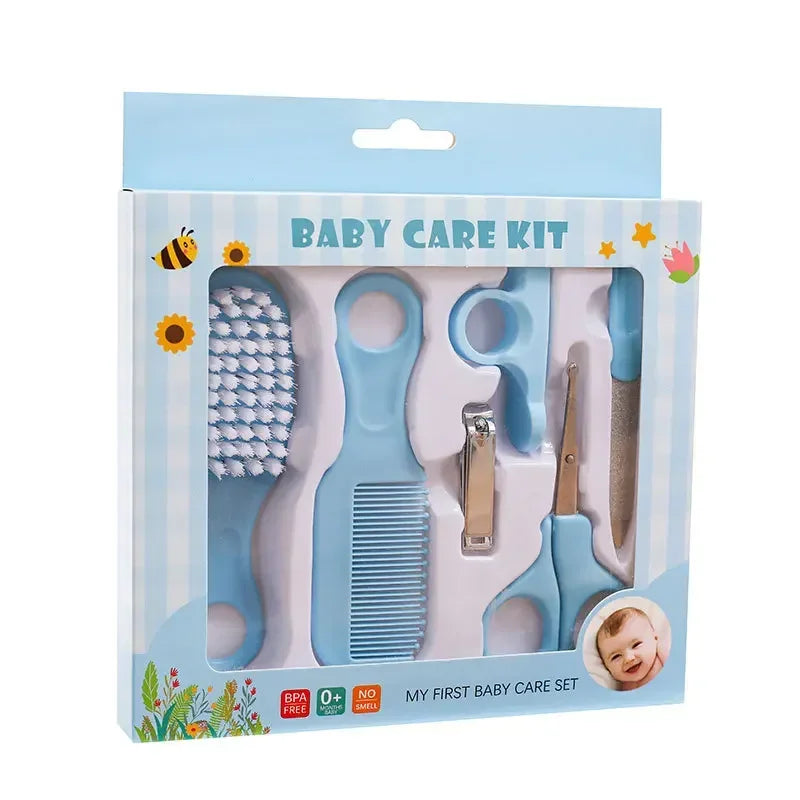 Baby Nail & Hair Care Set 6pcs, Comb Brush Scissors Clipper Trimmer