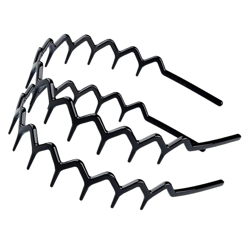 2pcs/set Teeth Non-slip Hair Comb Plastic Headband