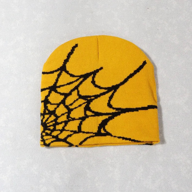 Beanies Hat Spider Embroidered Winter Hats Knitted Bonnet Cap Soft Woolen