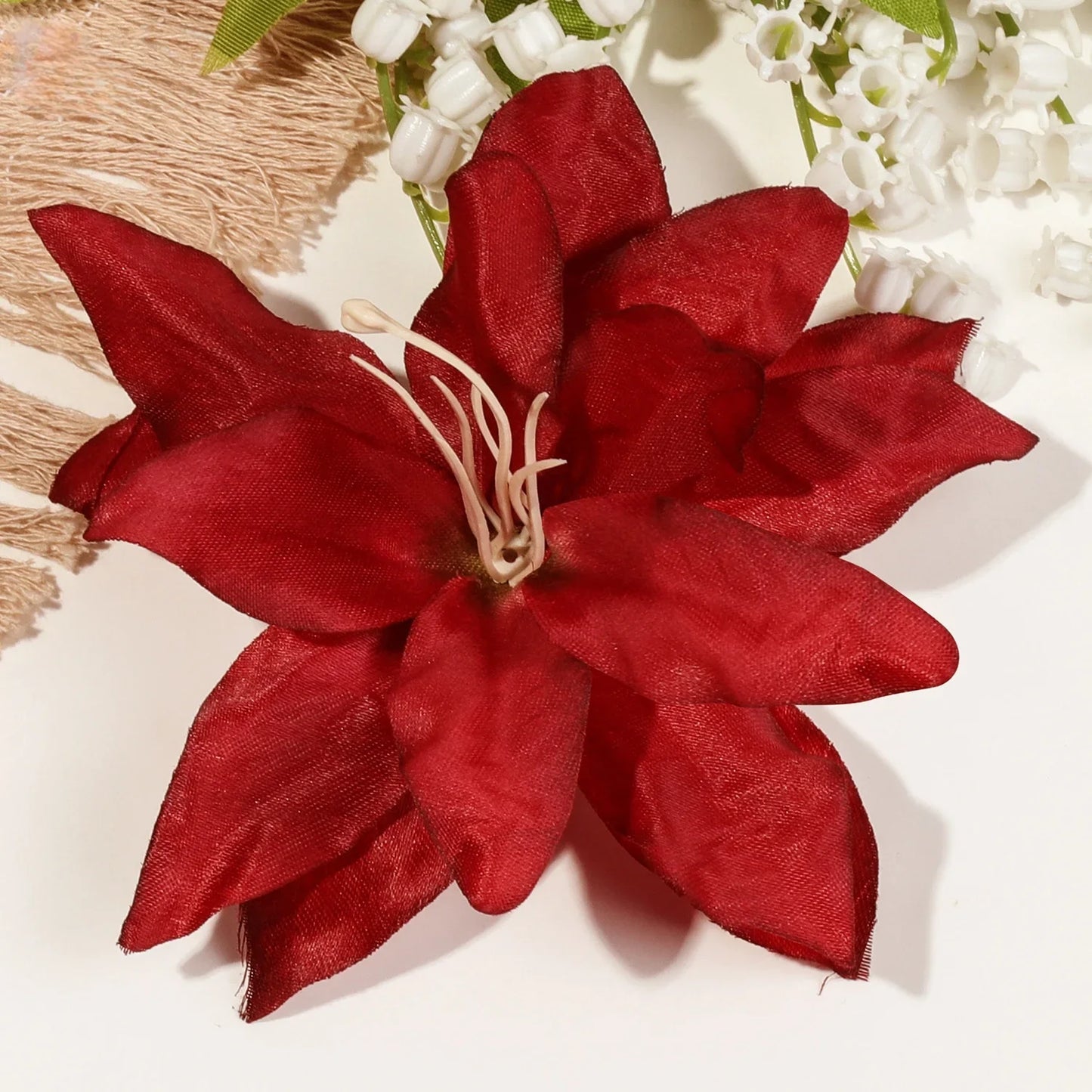 2/4/6 pcs  Hibiscus Lily Barrettes Hairpin