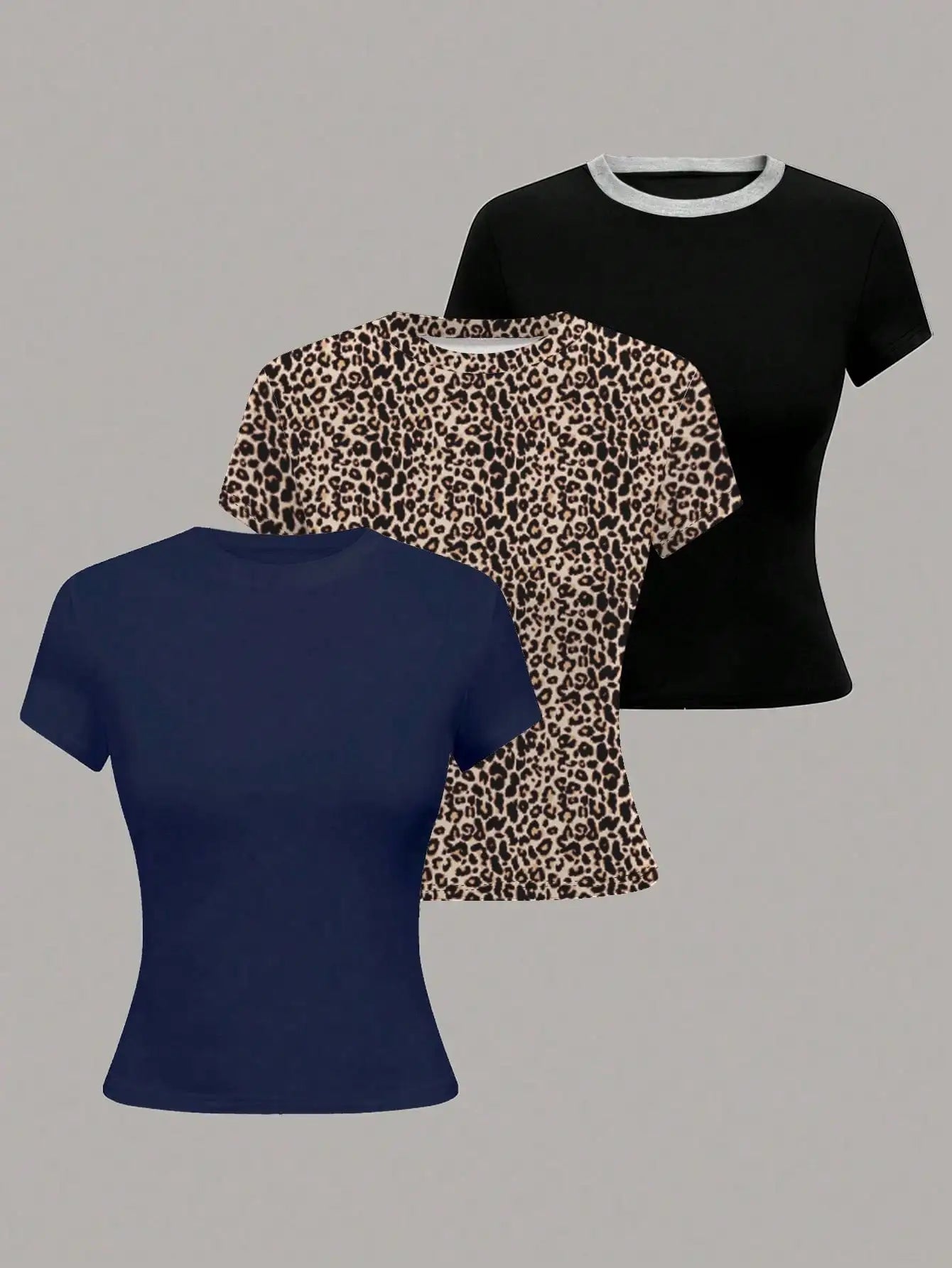 Women's Solid Color Short Sleeve T-Shirt